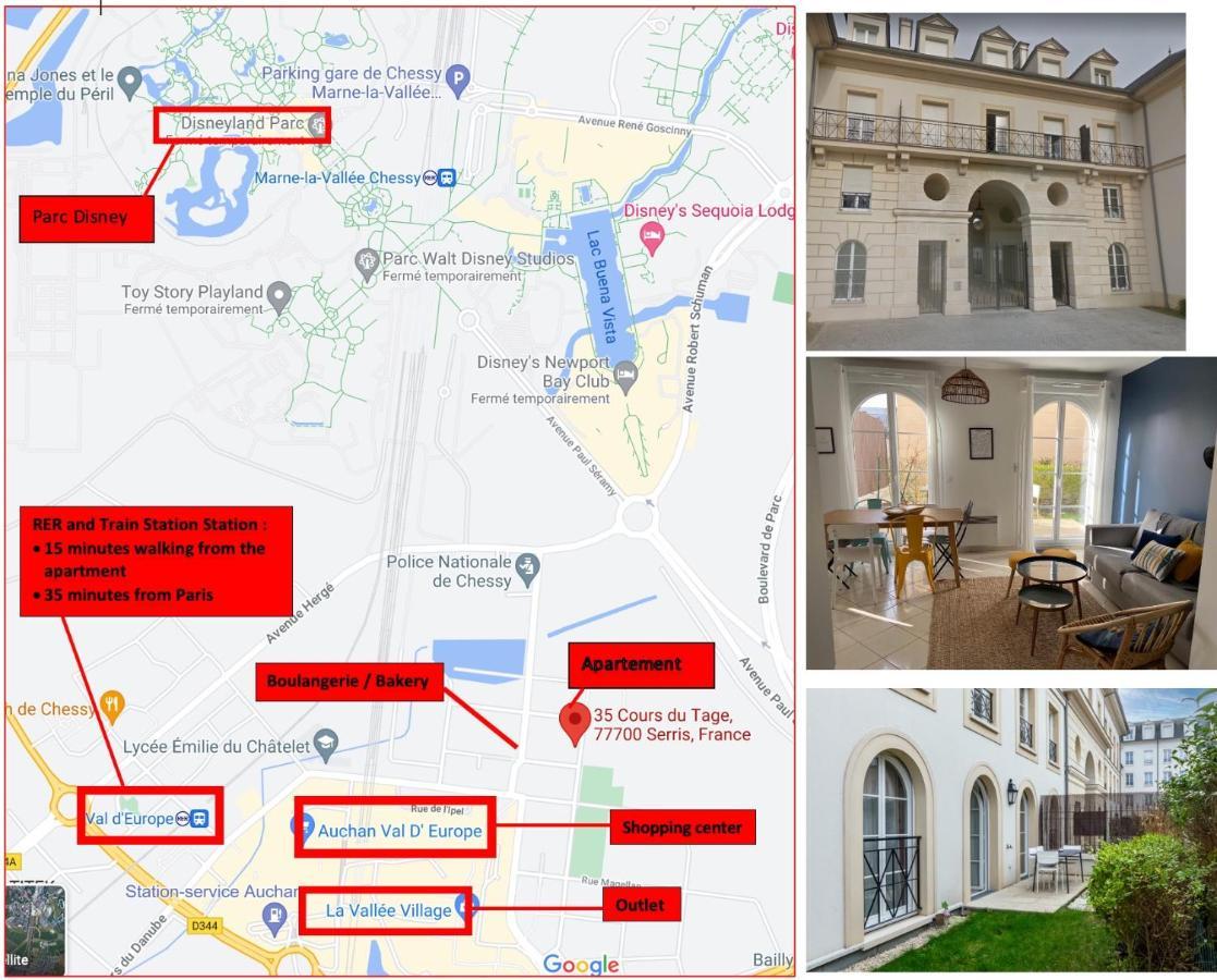 Apartment 2 Bedroomed Near Disneyland Paris With Garden Parking At Serris Exterior foto